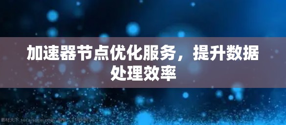 加速器节点优化服务,提升数据处理效率 加速器节点优化服务,提升数据处理效率
