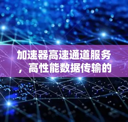 加速器高速通道服务,高性能数据传输的核心解决方案 加速器高速通道服务,高性能数据传输的核心解决方案
