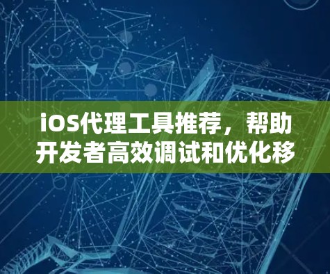 iOS代理工具推荐,帮助开发者高效调试和优化移动应用 iOS代理工具推荐,帮助开发者高效调试和优化移动应用